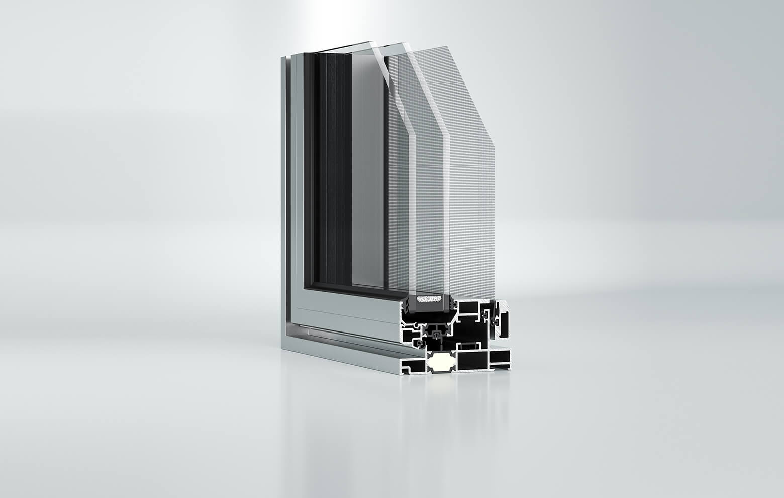 Aluminium profile for window section